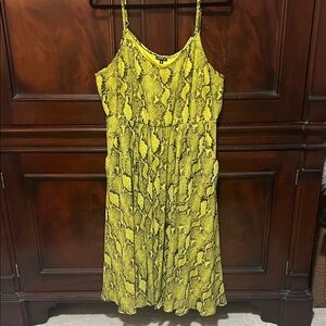 Torrid Yellow Snake Print Midi Dress